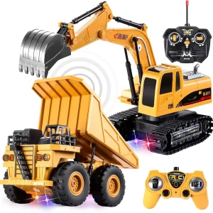 2 PC RC Construction Vehicle Toy Set