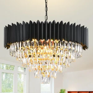 Modern Crystal 6 Tier Chandelier for Dining and living rooms.