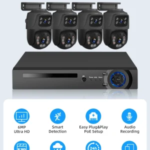 8Channel Camera System with 6MP HD Surveillance Home Security Cameras.