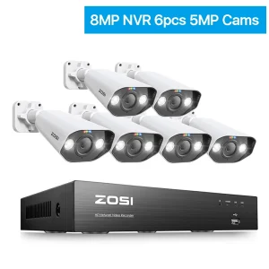 8CH POE Video Surveillance with4K 8MP or 5MP Super HD Outdoor IP Cameras.